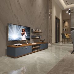 Decoraktiv Eko 4 Mdf Dvd Tv Ünitesi Tv Sehpası Ceviz - Antrasit