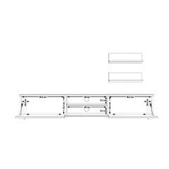 Decoraktiv Eko 4 Mdf Dvd Tv Ünitesi Tv Sehpası Ceviz - Antrasit