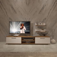 Decoraktiv Eko 4 Mdf Dvd Tv Ünitesi Tv Sehpası Ceviz - Beyaz