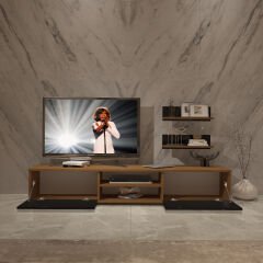 Decoraktiv Eko 4 Mdf Dvd Tv Ünitesi Tv Sehpası Ceviz - Siyah