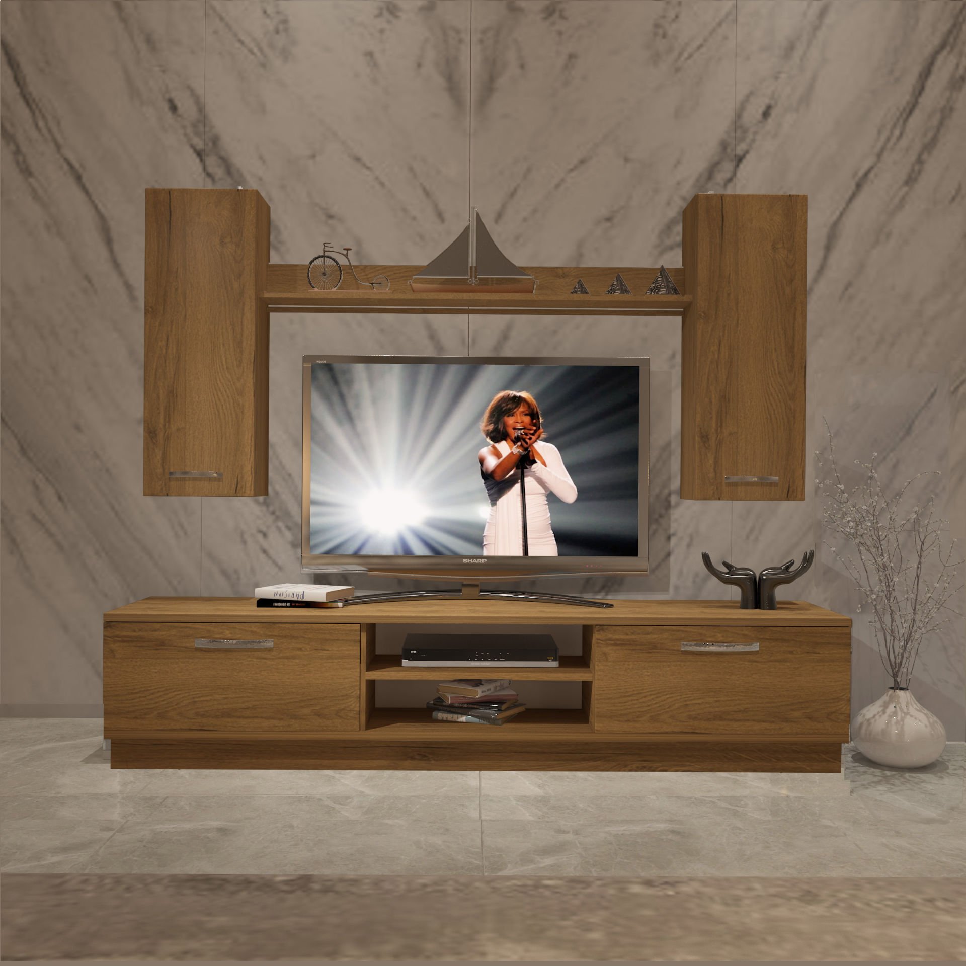 Decoraktiv Eko 5DB Mdf Dvd Tv Ünitesi Tv Sehpası Pera