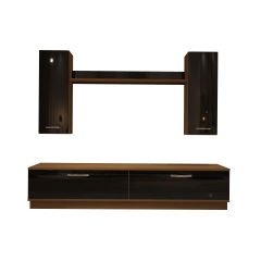 Decoraktiv Eko 5DB Slm Std Tv Ünitesi Tv Sehpası Ceviz - Siyah