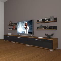 Decoraktiv Eko 270r Slm Tv Ünitesi Tv Sehpası Ceviz - Siyah