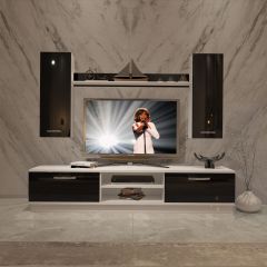 Decoraktiv Eko 5DB Slm Dvd Tv Ünitesi Tv Sehpası Beyaz - Siyah