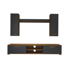 Decoraktiv Eko 5D Mdf Dvd Tv Ünitesi Tv Sehpası Ceviz - Antrasit