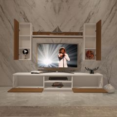 Decoraktiv Eko 5DB Slm Dvd Tv Ünitesi Tv Sehpası Beyaz - Ceviz
