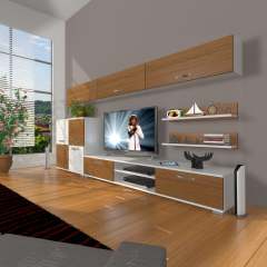 Decoraktiv Eko 8 Slm Dvd Tv Ünitesi Tv Sehpası Beyaz - Ceviz