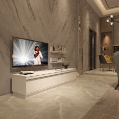 Decoraktiv Eko 4B Mdf Std Tv Ünitesi Tv Sehpası Parlak Beyaz