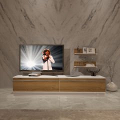 Decoraktiv Eko 4B Mdf Std Tv Ünitesi Tv Sehpası Beyaz - Pera