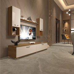 Decoraktiv Eko 5DA Mdf Std Tv Ünitesi Tv Sehpası Pera - Beyaz