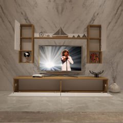 Decoraktiv Eko 5DA Mdf Std Tv Ünitesi Tv Sehpası Pera - Beyaz