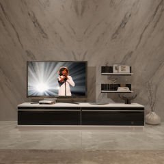 Decoraktiv Eko 4B Mdf Std Tv Ünitesi Tv Sehpası Beyaz - Siyah