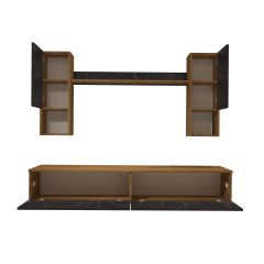 Decoraktiv Eko 5DA Mdf Std Tv Ünitesi Tv Sehpası Pera - Siyah Mermer