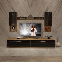 Decoraktiv Eko 5DA Mdf Std Tv Ünitesi Tv Sehpası Pera - Siyah