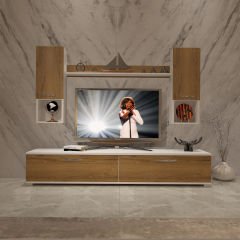 Decoraktiv Eko 5DA Mdf Std Tv Ünitesi Tv Sehpası Beyaz - Pera
