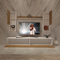 Decoraktiv Eko 5DA Mdf Std Tv Ünitesi Tv Sehpası Beyaz - Pera