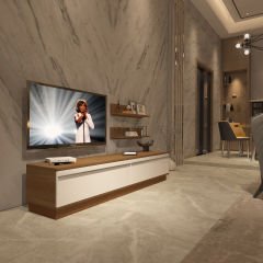 Decoraktiv Eko 4B Mdf Std Tv Ünitesi Tv Sehpası Ceviz - Beyaz