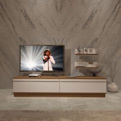 Decoraktiv Eko 4B Mdf Std Tv Ünitesi Tv Sehpası Ceviz - Beyaz