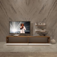 Decoraktiv Eko 4B Mdf Std Tv Ünitesi Tv Sehpası Ceviz - Beyaz