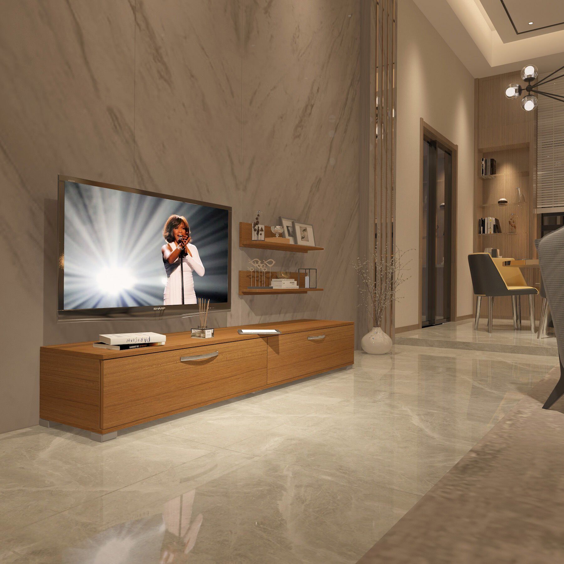 Decoraktiv Eko 4 Slm Std Tv Ünitesi Tv Sehpası Ceviz