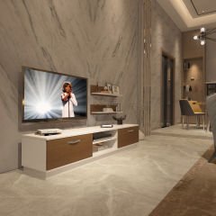 Decoraktiv Eko 4B Mdf Dvd Tv Ünitesi Tv Sehpası Beyaz - Ceviz