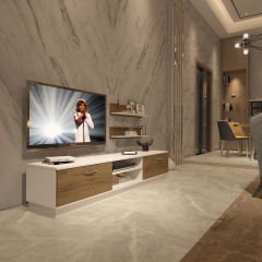 Decoraktiv Eko 4B Mdf Dvd Tv Ünitesi Tv Sehpası Beyaz - Pera