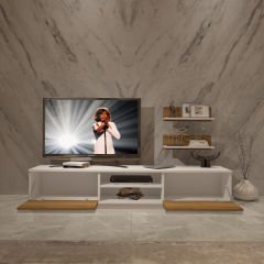 Decoraktiv Eko 4B Mdf Dvd Tv Ünitesi Tv Sehpası Beyaz - Pera