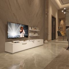 Decoraktiv Eko 4 Slm Std Tv Ünitesi Tv Sehpası Parlak Beyaz