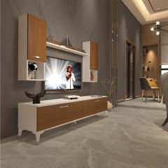 Decoraktiv Eko 5DA Mdf Std Silver Tv Ünitesi Tv Sehpası Beyaz - Ceviz