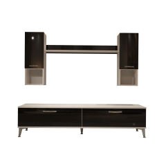 Decoraktiv Eko 5DA Mdf Std Silver Tv Ünitesi Tv Sehpası Beyaz - Siyah