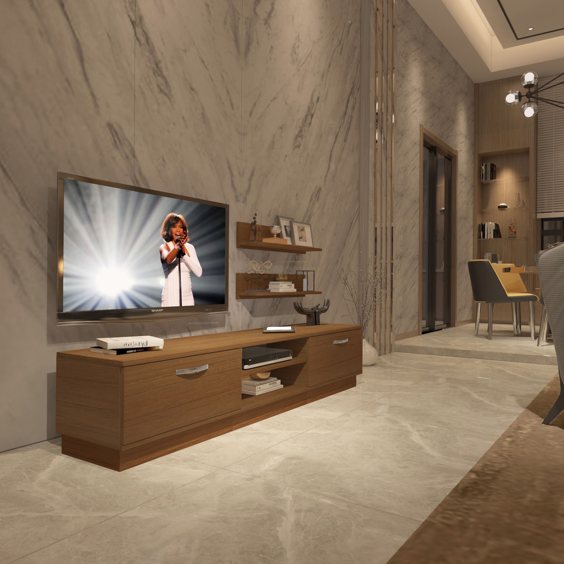 Decoraktiv Eko 4B Mdf Dvd Tv Ünitesi Tv Sehpası Ceviz