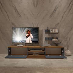 Decoraktiv Eko 4B Mdf Dvd Tv Ünitesi Tv Sehpası Ceviz - Antrasit