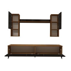 Decoraktiv Eko 5DA Mdf Std Silver Tv Ünitesi Tv Sehpası Ceviz - Siyah