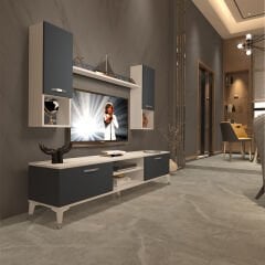 Decoraktiv Eko 5DA Mdf Dvd Silver Tv Ünitesi Tv Sehpası