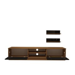 Decoraktiv Eko 4B Mdf Dvd Tv Ünitesi Tv Sehpası Ceviz - Siyah