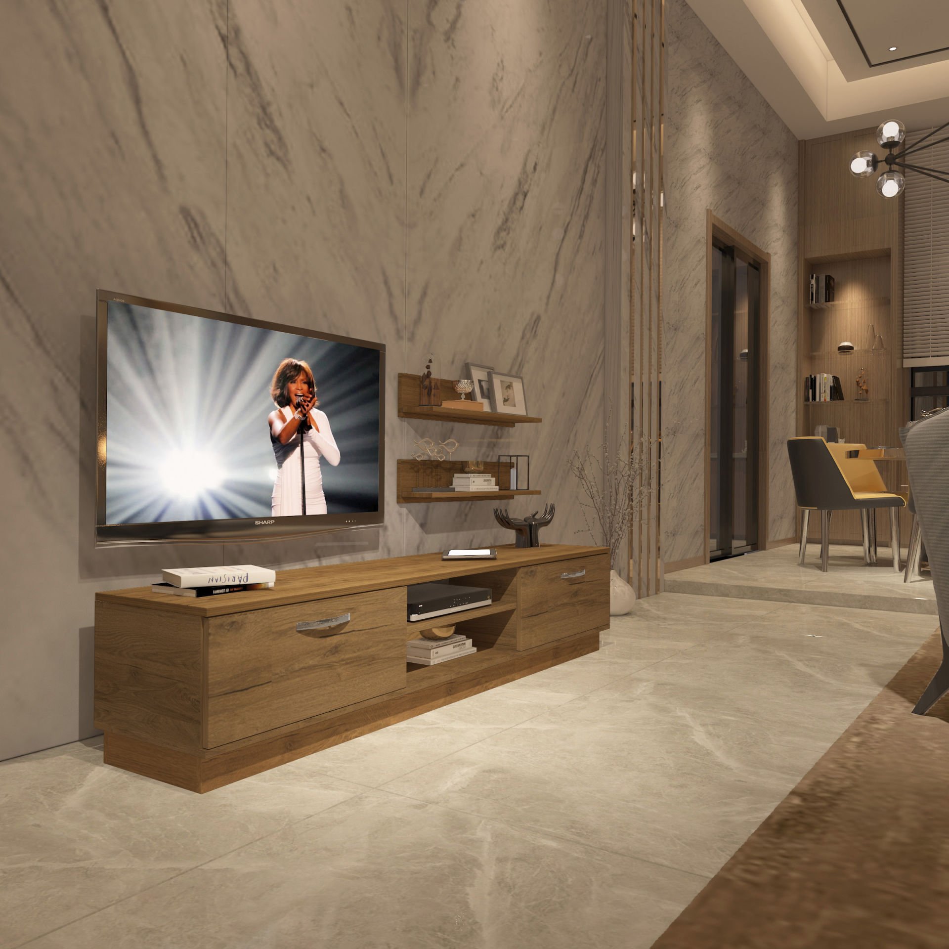 Decoraktiv Eko 4B Mdf Dvd Tv Ünitesi Tv Sehpası Pera