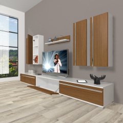 Decoraktiv Eko 8D Mdf Tv Ünitesi Tv Sehpası Beyaz - Ceviz