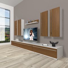 Decoraktiv Eko 8D Mdf Tv Ünitesi Tv Sehpası Beyaz - Ceviz