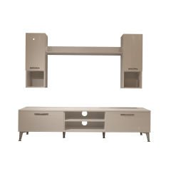 Decoraktiv Eko 5DA Mdf Dvd Silver Tv Ünitesi Tv Sehpası Parlak Beyaz