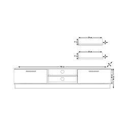 Decoraktiv Eko 4B Mdf Dvd Tv Ünitesi Tv Sehpası Pera - Siyah
