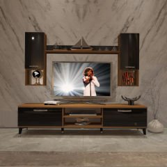 Decoraktiv Eko 5DA Mdf Dvd Silver Tv Ünitesi Tv Sehpası Ceviz - Siyah