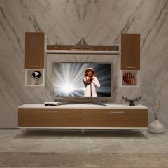 Decoraktiv Eko 5DA Slm Std Silver Tv Ünitesi Tv Sehpası Beyaz - Ceviz