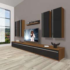 Decoraktiv Eko 8D Mdf Tv Ünitesi Tv Sehpası Ceviz - Siyah
