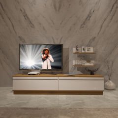 Decoraktiv Eko 4B Mdf Std Tv Ünitesi Tv Sehpası Pera - Beyaz