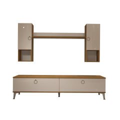 Decoraktiv Eko 5DA Mdf Std Gold Tv Ünitesi Tv Sehpası Pera - Beyaz