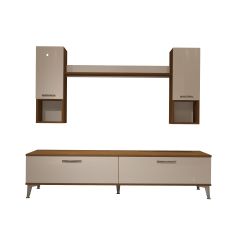 Decoraktiv Eko 5DA Slm Std Silver Tv Ünitesi Tv Sehpası Ceviz - Beyaz