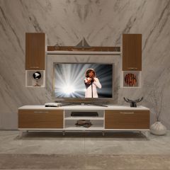Decoraktiv Eko 5DA Slm Dvd Silver Tv Ünitesi Tv Sehpası Beyaz - Ceviz