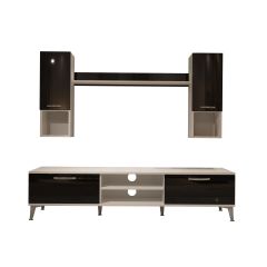 Decoraktiv Eko 5DA Slm Dvd Silver Tv Ünitesi Tv Sehpası Beyaz - Siyah