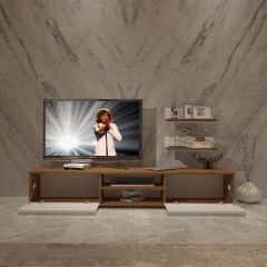 Decoraktiv Eko 4 Slm Dvd Tv Ünitesi Tv Sehpası Ceviz - Beyaz