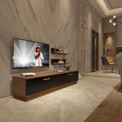 Decoraktiv Eko 4B Slm Std Tv Ünitesi Tv Sehpası Ceviz - Siyah